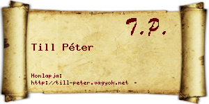 Till Péter névjegykártya