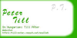 peter till business card